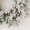 24" Dandan Plug-In Flocked Wreath with Warm White LED Lights Snow-Kissed Glow for the Holidays
